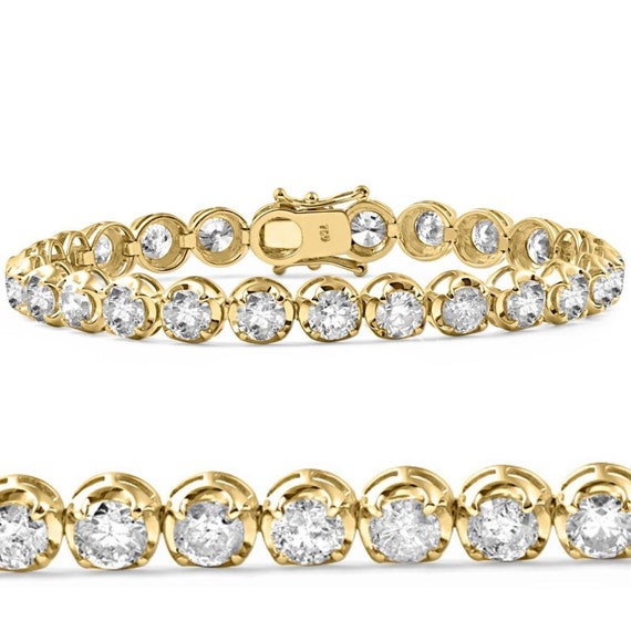 7 Carat Round Brilliant Cut Diamond Tennis Bracelet 14k Gold | eBay