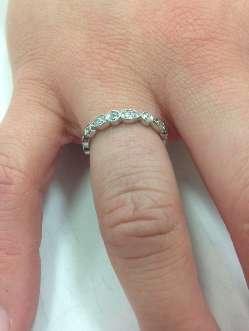 Stackable Diamond Ring Diamond Wedding Ring 1/4ct Vintage | Etsy