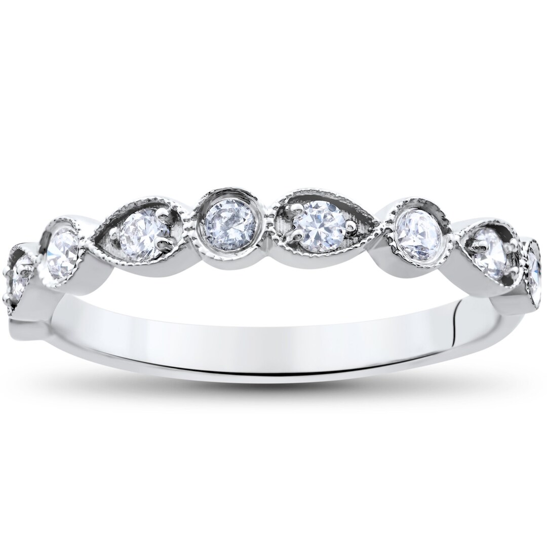 Stackable Diamond Ring, Diamond Wedding Ring, 1/4ct Vintage Diamond ...