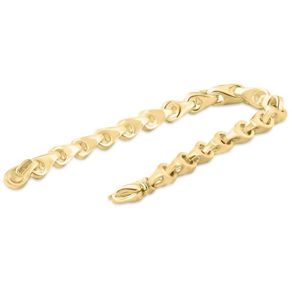 18kt, 22kt Hallmark Stamped Real Solid Yellow Gold Curb Cuban Link Bracelet,  Handmade Claw Clasp Men's Wheat Bracelet Wide 7 MM 14.200 Grams - Etsy