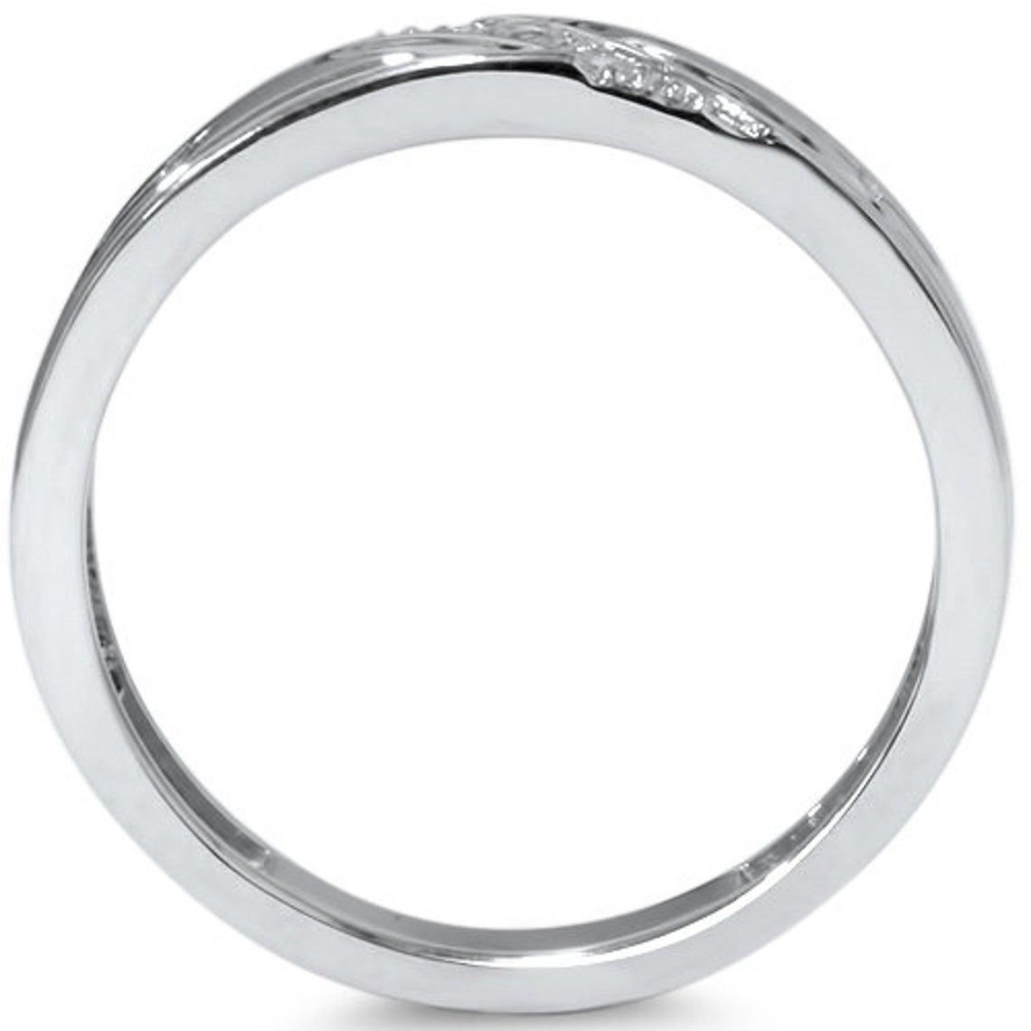 Mens Diamond Cross Wedding Ring Band 10K White Gold Size 7-12 | Etsy