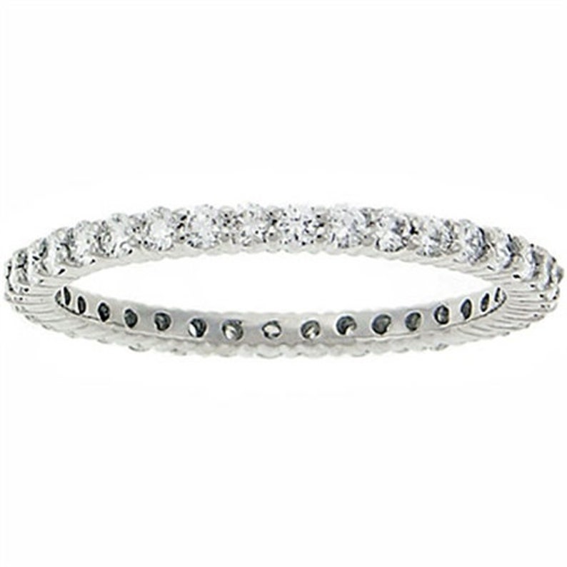 Diamond .60CT Eternity Ring Stackable Wedding Band Womens - Etsy