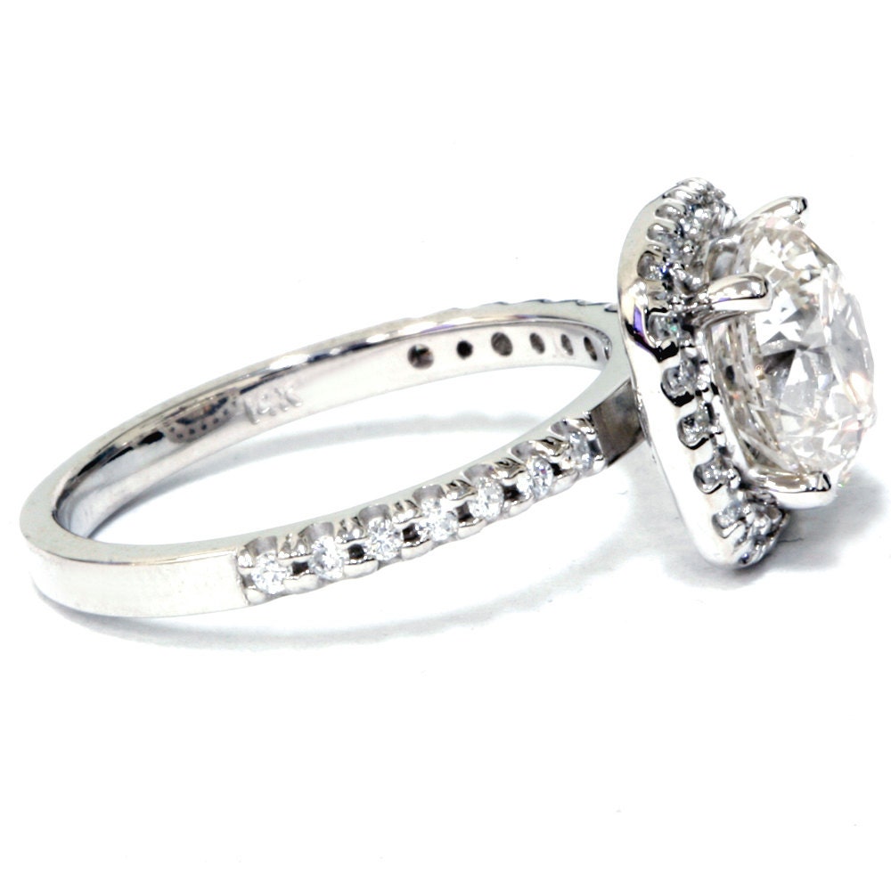 Engagement Ring Diamond Diamond Engagement Ring Cushion Cut - Etsy
