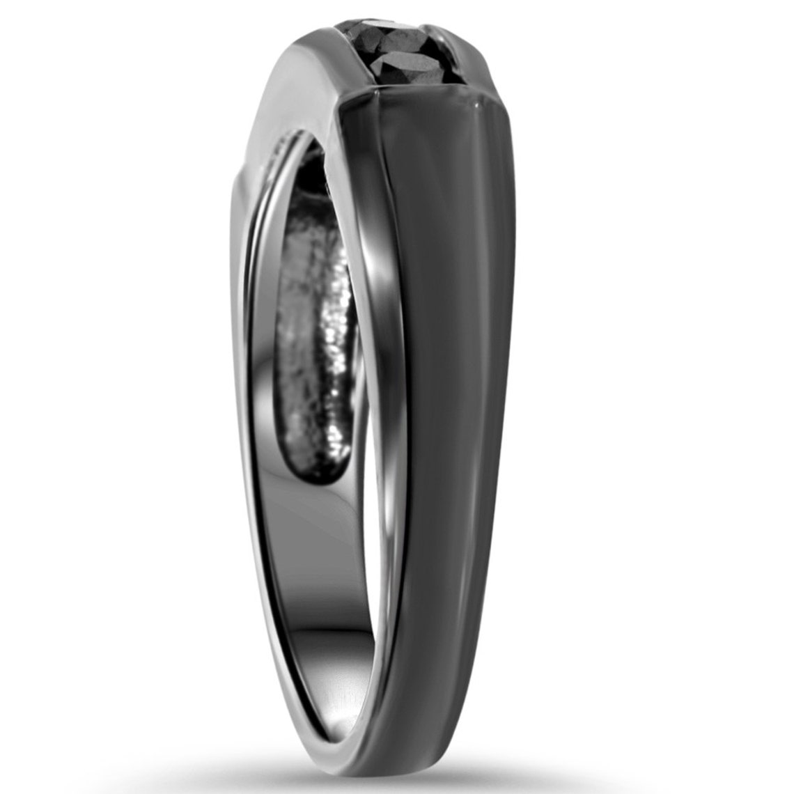 1/2CT Black Diamond Wedding Ring Black Gold Mens Wedding Ring | Etsy