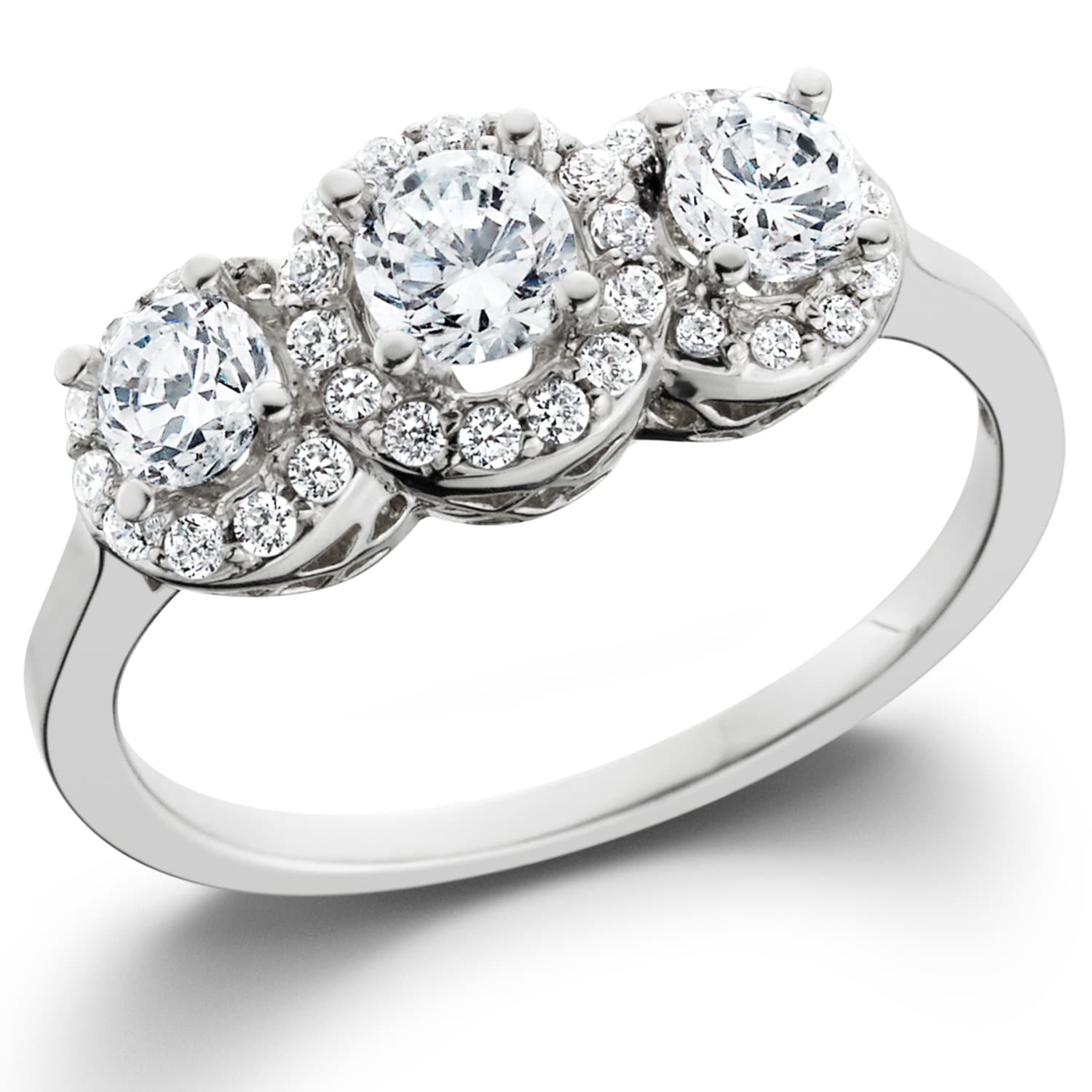 Vintage 3 Stone Diamond Anniversary Engagement Ring 1.00CT Etsy