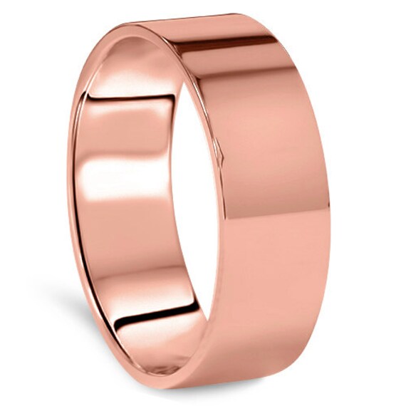 Ren | 18K Rose Gold plain wedding ring | Taylor & Hart