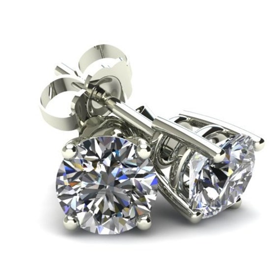 Diamond Studs 1 2CT Round Brilliant Cut Natural Diamond Stud