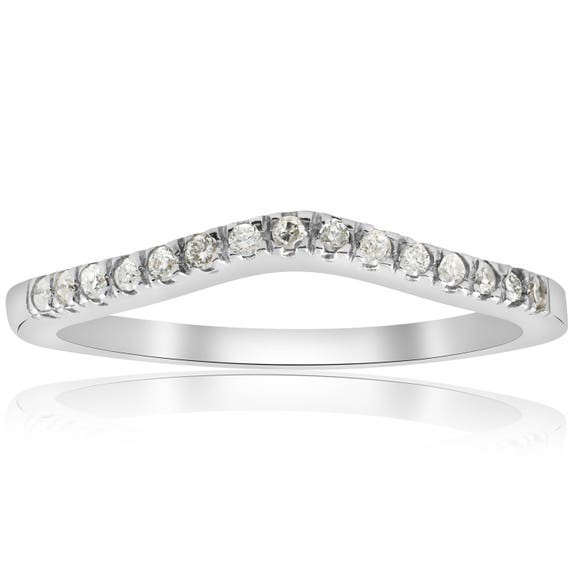 Notched diamond wedding band clearance