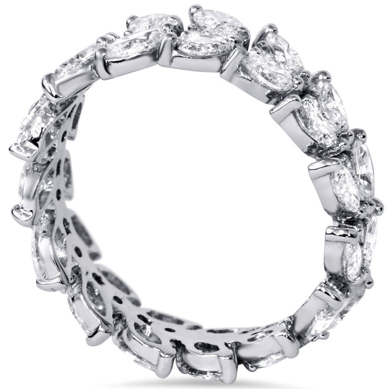 Marquise Diamond Eternity Ring 2.75Ct Vintage Leaf Floral Etsy