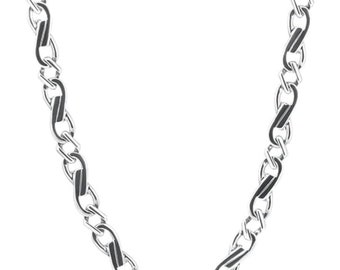 P3 POMPEII3 Men's Figaro 14k Gold (62gram) or Platinum (116gram) 8mm Link Chain Necklace 22"