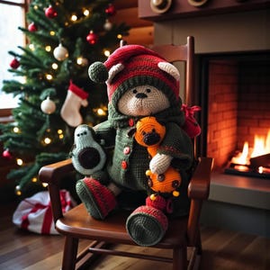 Amigurumibundel ooh-kleding, haakpatroon pop, patroon pooh-kleren, patroon schattige kinderen speelgoed, eenvoudig haakpatroon