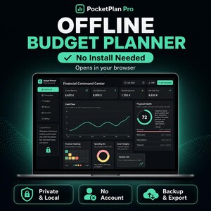 HTML Budget Planner Web App | Offline Expense Tracker | No Excel Needed | Personal finance dashboard
