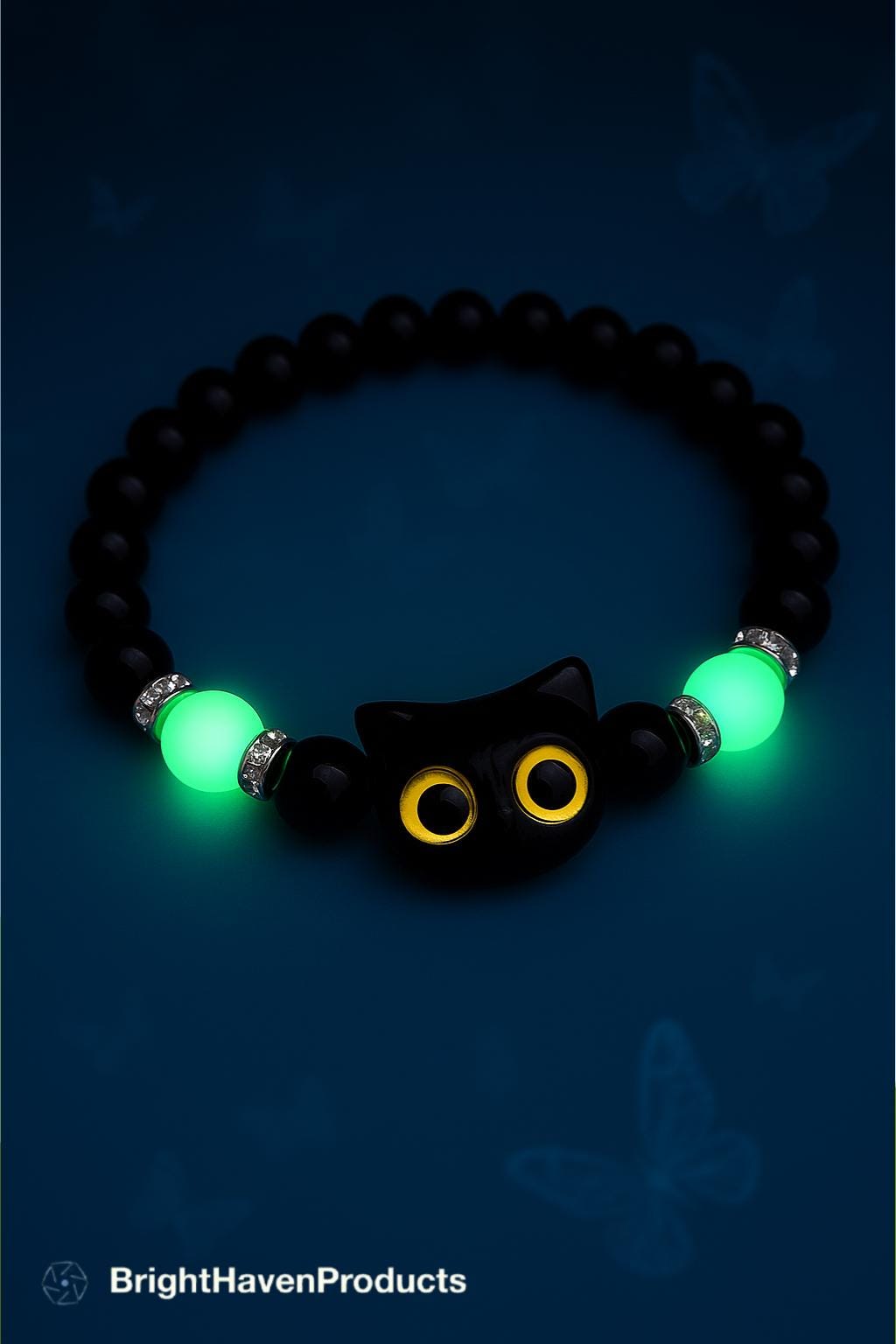 Glow in the Dark Owl Beaded Bracelet – Cute Animal Jewelry, Two Styles Available, Adjustable G
