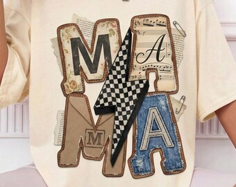 PNG de Mamá Retro, PNG de Mamá Patchwork, PNG de Mamá a Cuadros, PNG de Camiseta del Día de la Madre, PNG de Mamá Moderna, PNG de Mamá Cristiana, PNG de Collage