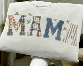 PNG de retazos para mamá, diseño de camiseta rústica para mamá, sublimación de mamá campestre, PNG de letras de colcha vintage, estampado para camiseta del Día de la Madre