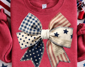 Coquette American Bow PNG, Vintage Americana Sublimation Graphic (Digital Download)