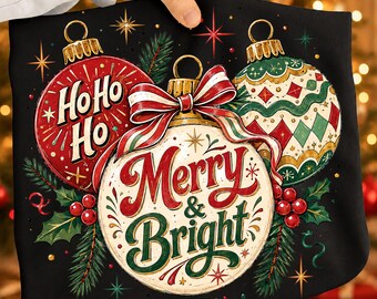 Retro Merry and Bright PNG, Dziewczęce Boże Narodzenie png, ozdoby świąteczne png, Boże Narodzenie png, Vintage Boże Narodzenie png, Zimowe wakacje png