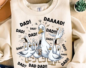 Funny Goose Dad PNG, Dad Goose Shirt Design, Tired Dad Sublimation PNG, Funny Fatherhood DTF, Father's Day Shirt