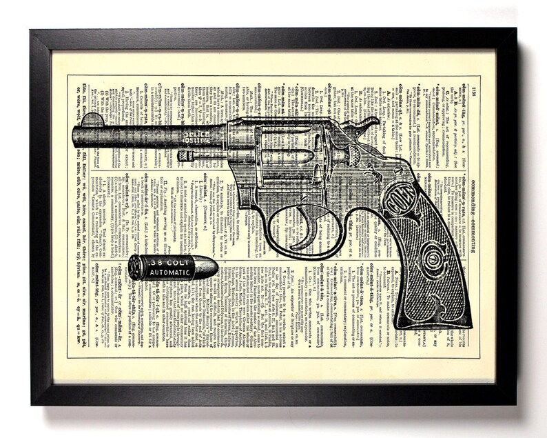 Colt Revolver Gun Bullet Home Kitchen Nursery Office Etsy