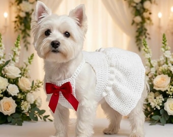 Crochet Dog Wedding Dress Pattern | Small Breed Bridal Gown (Mother Day Gift)