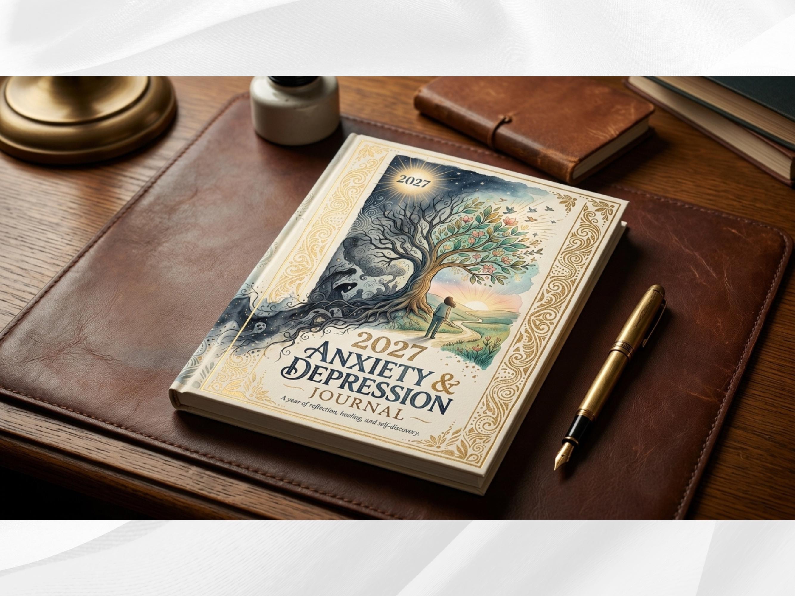 2027 Anxiety & Depression Journal Template, Editable Canva Mental ...
