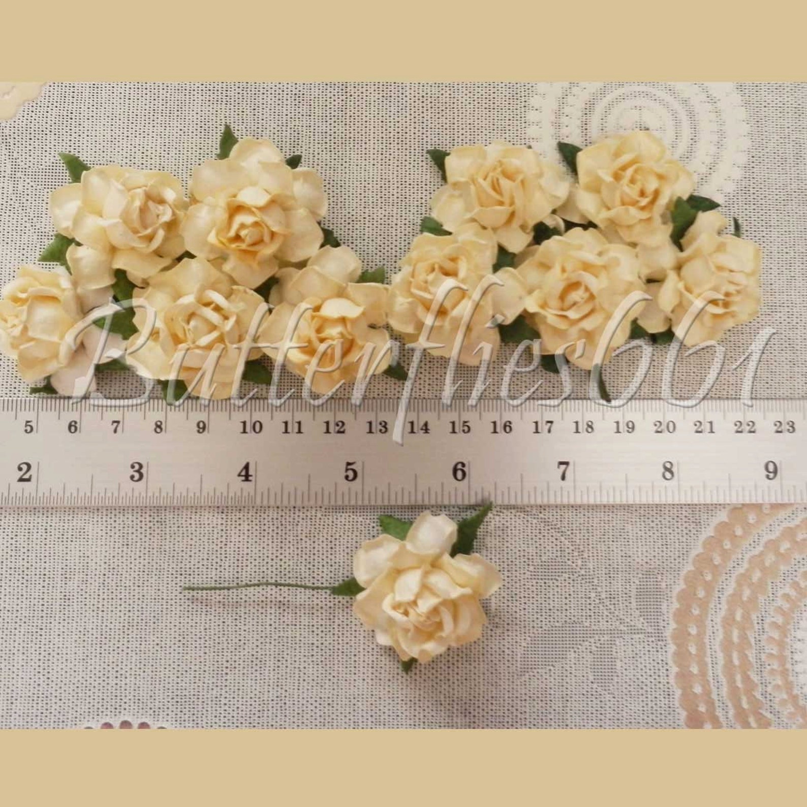 100 Handmade Mulberry Paper Flowers White Wedding Roses Code Etsy