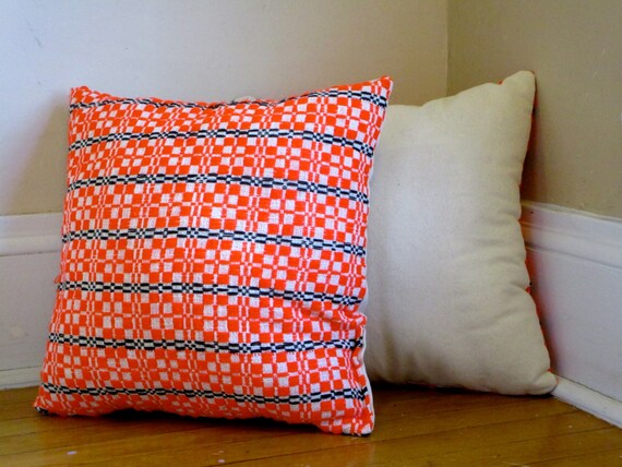 Neon Orange Pillows Set Of 2 Etsy