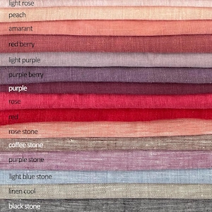 Campioni di tessuto di lino stonewashed: dimensioni personalizzate, colori naturali