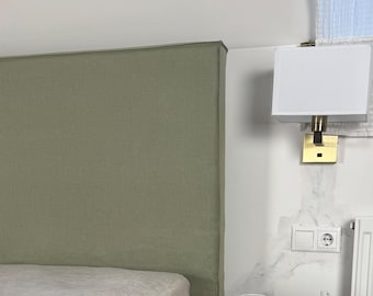 Funda de cabecero de lino, funda a medida