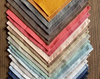 Steingewaschene Leinenservietten oder Tischläufer - umweltfreundlich, alle Farben