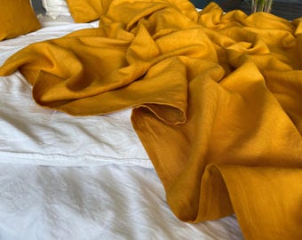 Colcha de verano 100 % lino: manta de cama lavada a la piedra natural