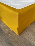 Softened Linen Bed Skirt - Natural, All Sizes, Custom Drop Length.
