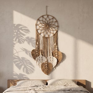 Boho Neutral Macrame Decor , Narrow Wall Hanging for Small Spaces, hallway wall art, minimalist decor