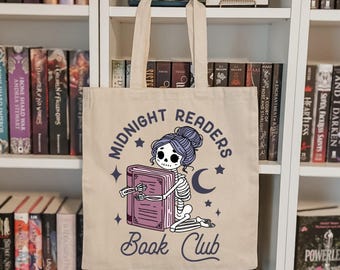 Midnight Readers Book Club Canvas Mini Tote Bag