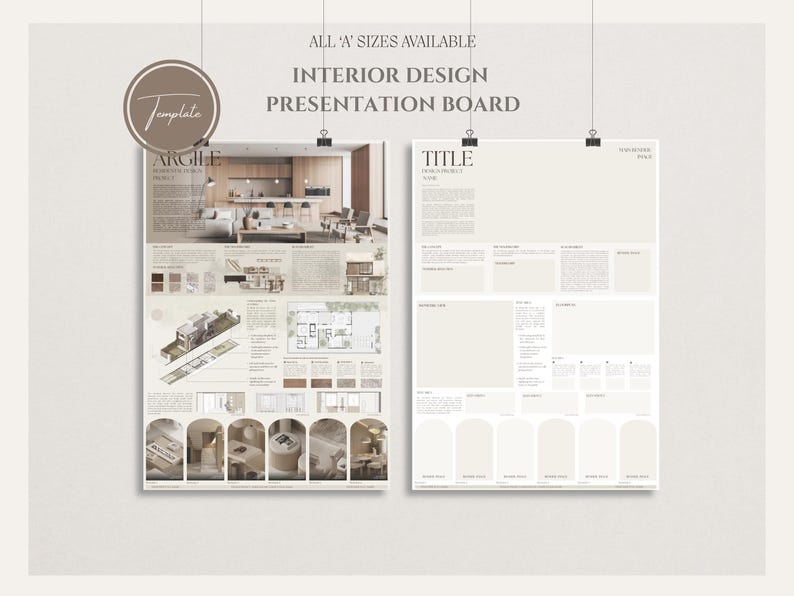 Argile Interior Design Presentation Panel Template | Canva Moodboard image 13