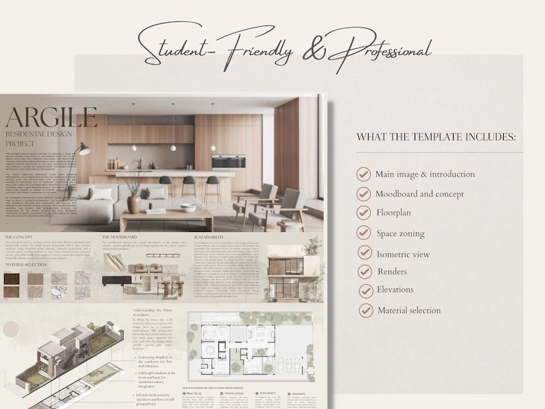 Argile Interior Design Presentation Panel Template | Canva Moodboard image 9