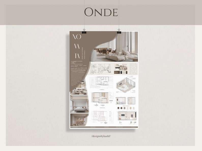 Interior Design Presentation Panel Templates – Student Portfolio (A0-A3 ...