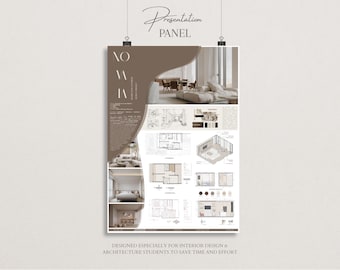 Onde Interior Design Presentation Panel Template (Canva)