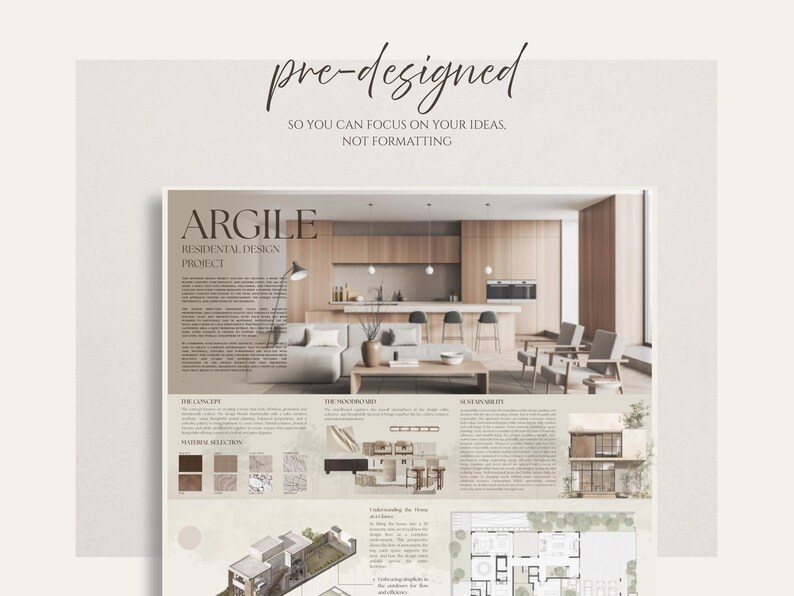 Argile Interior Design Presentation Panel Template | Canva Moodboard image 7