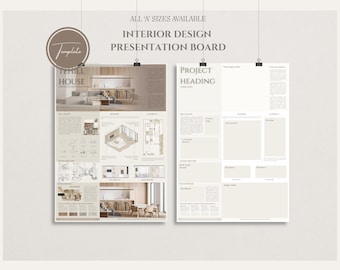 Boisé Interior Design Presentation Board | Canva Template