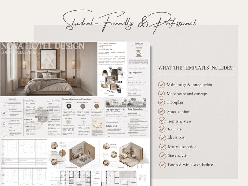 Interior Design Presentation Template Bundle – Student Portfolio (A0-A3 ...