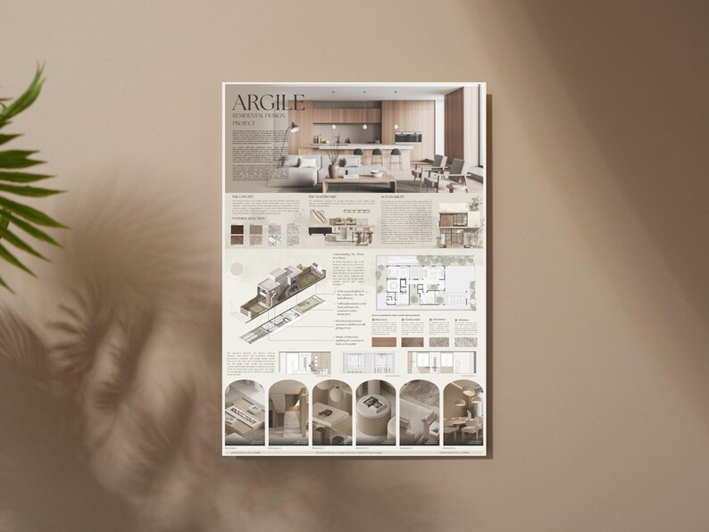 Argile Interior Design Presentation Panel Template | Canva Moodboard image 10