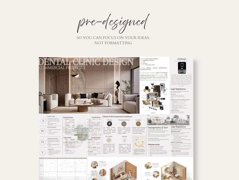 Skova Interior Design Presentation Board Canva Template (A1, A0, A2, A3 ...