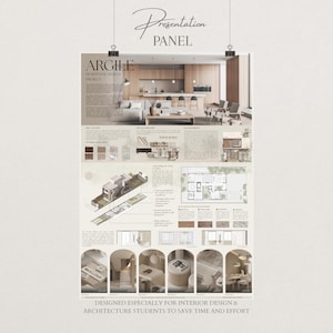 Argile Interior Design Presentation Panel Template | Canva Moodboard image 1