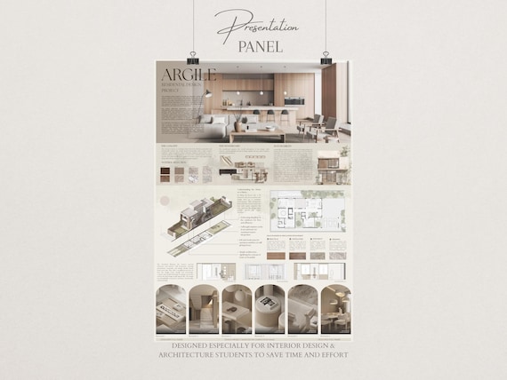 Argile Interior Design Presentation Panel Template | Canva Moodboard