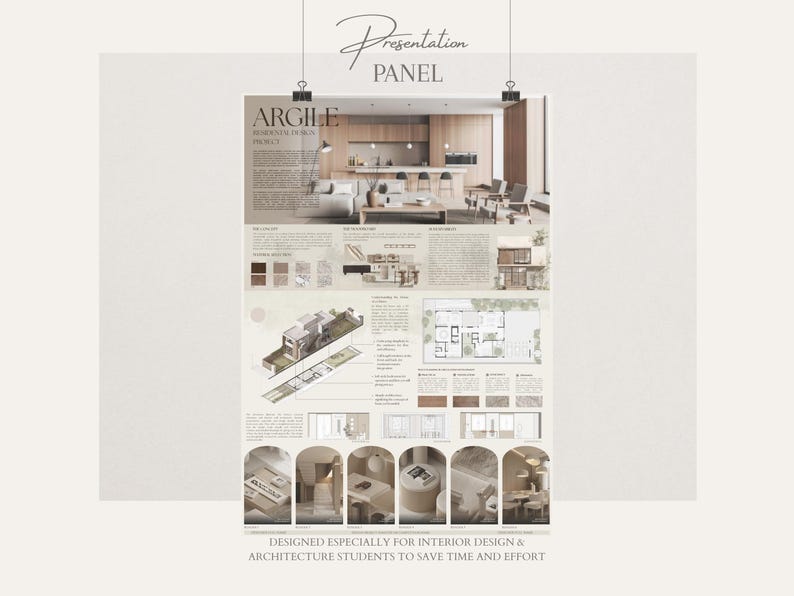Argile Interior Design Presentation Panel Template | Canva Moodboard image 15