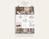 Miel Interior Design Presentation Panel Template | Architecture Board (Canva)