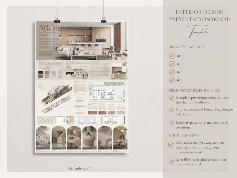 Argile Interior Design Presentation Panel Template | Canva Moodboard image 4