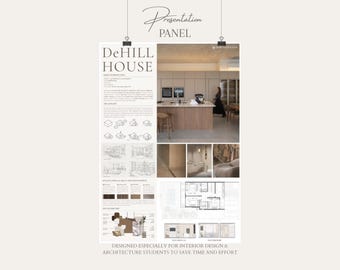 Modelo de Painel de Apresentação de Design de Interiores Barelin | Painel de Inspiração Canva