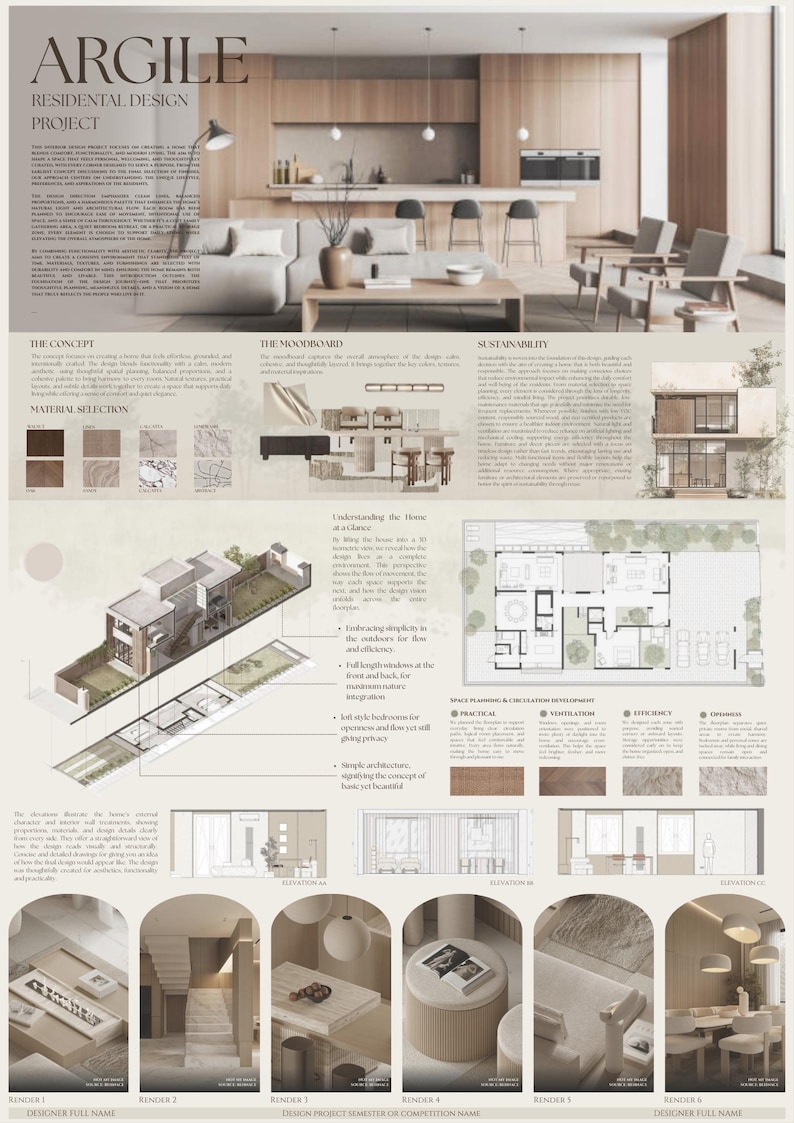 Argile Interior Design Presentation Panel Template | Canva Moodboard image 8